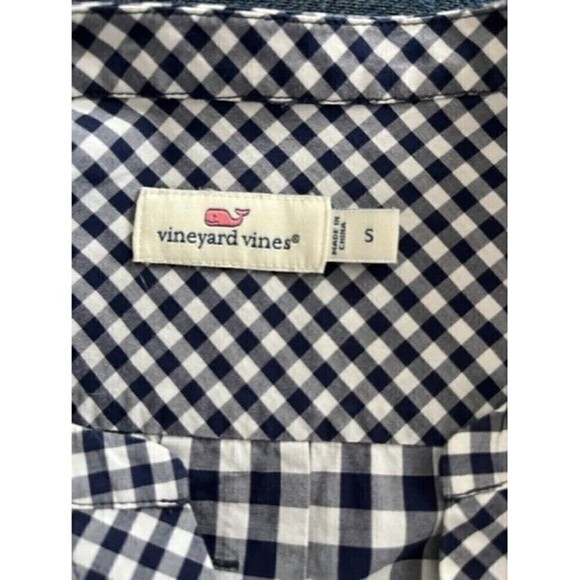 Vineyard Vines Mixed Gingham Tie Sleeve Blouse Size Small - Picture 8 of 9